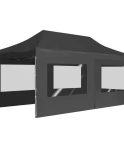 vidaXL Professional Folding Party Tent with Walls Aluminium 6×3 m Anthracite