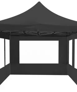 vidaXL Professional Folding Party Tent with Walls Aluminium 6×3 m Anthracite