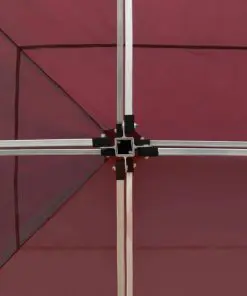 vidaXL Professional Folding Party Tent with Walls Aluminium 6×3 m Wine Red