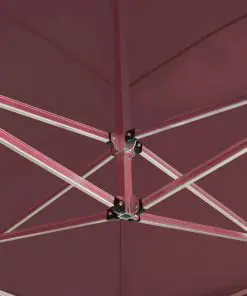 vidaXL Professional Folding Party Tent with Walls Aluminium 6×3 m Wine Red