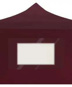 vidaXL Professional Folding Party Tent with Walls Aluminium 6×3 m Wine Red