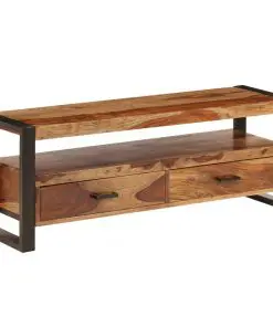 vidaXL TV Cabinet 120x35x45 cm Solid Sheesham Wood