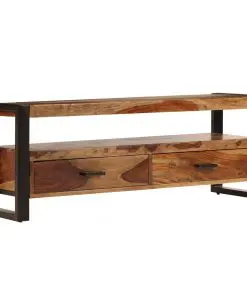 vidaXL TV Cabinet 120x35x45 cm Solid Sheesham Wood