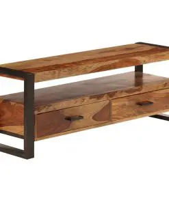 vidaXL TV Cabinet 120x35x45 cm Solid Sheesham Wood