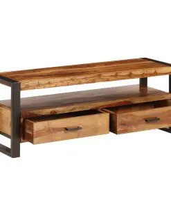vidaXL TV Cabinet 120x35x45 cm Solid Sheesham Wood