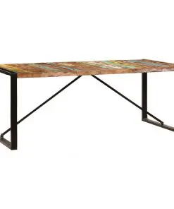 vidaXL Dining Table 200x100x75 cm Solid Reclaimed Wood
