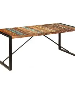 vidaXL Dining Table 200x100x75 cm Solid Reclaimed Wood