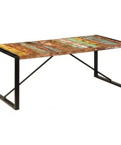 vidaXL Dining Table 200x100x75 cm Solid Reclaimed Wood
