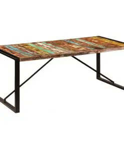 vidaXL Dining Table 200x100x75 cm Solid Reclaimed Wood