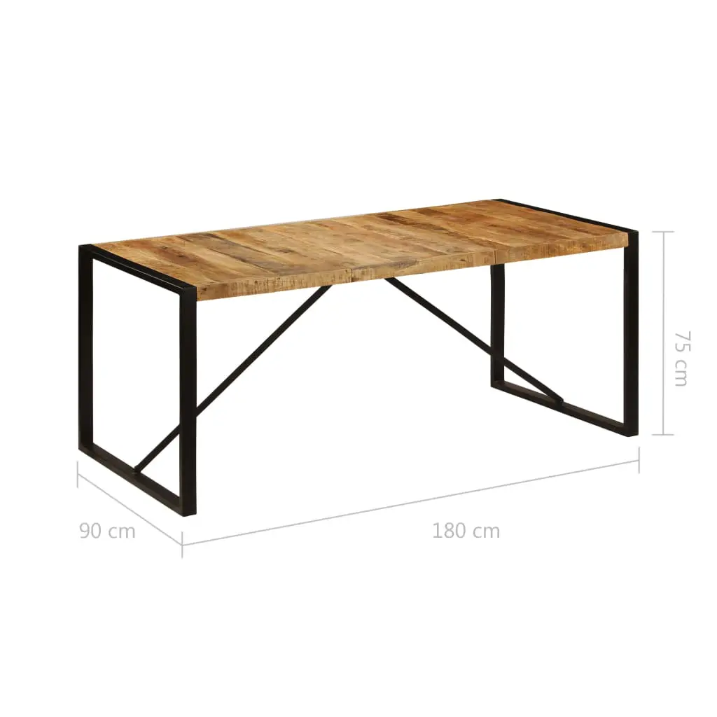 vidaXL Dining Table 180x90x75 cm Solid Mango Wood