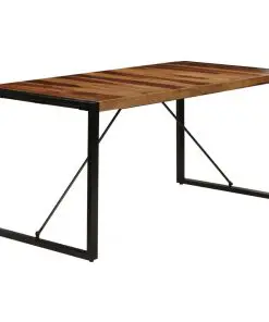 vidaXL Dining Table 160x80x75 cm Solid Sheesham Wood
