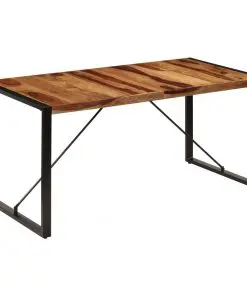 vidaXL Dining Table 160x80x75 cm Solid Sheesham Wood