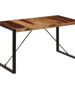 vidaXL Dining Table 140x70x75 cm Solid Sheesham Wood