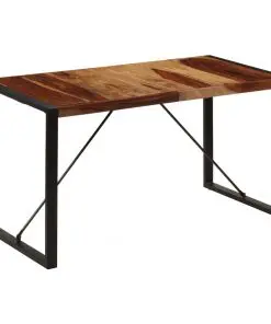 vidaXL Dining Table 140x70x75 cm Solid Sheesham Wood