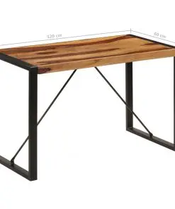 vidaXL Dining Table 120x60x76 cm Solid Sheesham Wood