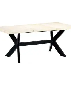 vidaXL Dining Table White 180x90x75 cm Solid Mango Wood