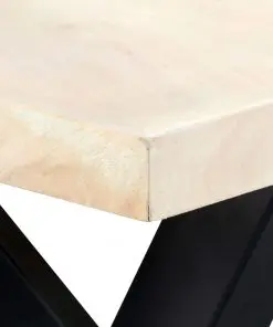 vidaXL Dining Table White 180x90x75 cm Solid Mango Wood