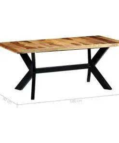 vidaXL Dining Table 180x90x75 cm Solid Sheesham Wood
