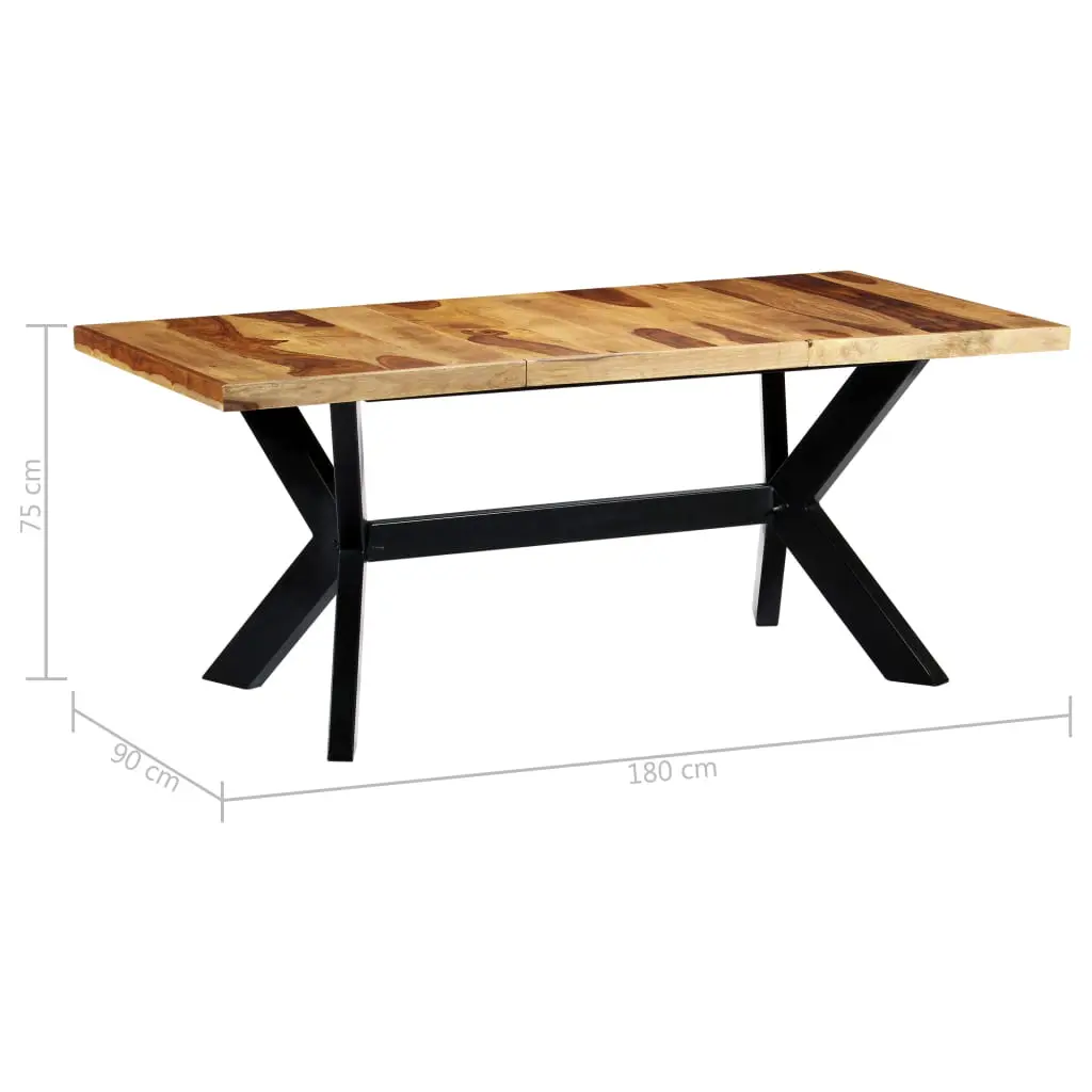 vidaXL Dining Table 180x90x75 cm Solid Sheesham Wood