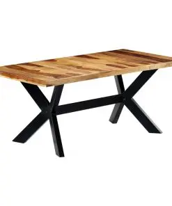 vidaXL Dining Table 180x90x75 cm Solid Sheesham Wood