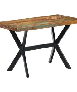vidaXL Dining Table 120x60x75 cm Solid Reclaimed Wood