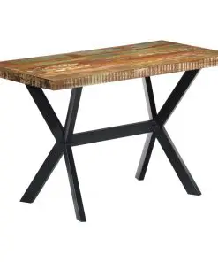 vidaXL Dining Table 120x60x75 cm Solid Reclaimed Wood