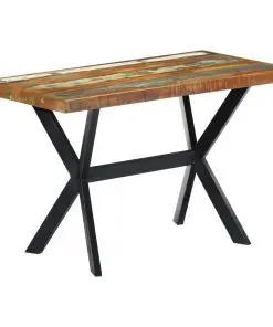 vidaXL Dining Table 120x60x75 cm Solid Reclaimed Wood