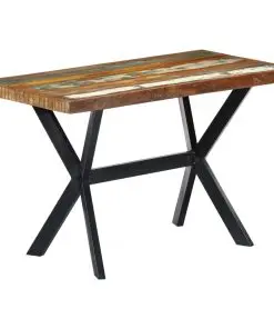 vidaXL Dining Table 120x60x75 cm Solid Reclaimed Wood