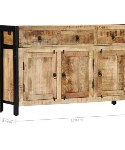 vidaXL Sideboard 120x35x76 cm Solid Mango Wood