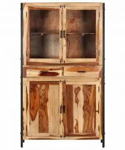vidaXL Highboard 100x40x175 cm Solid Sheesham Wood