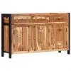 vidaXL Sideboard 120x35x75 cm Solid Acacia Wood