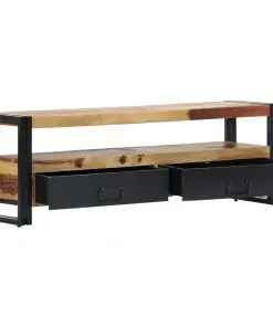 vidaXL TV Cabinet 120x30x40 cm Solid Sheesham Wood