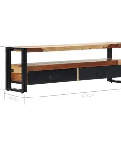 vidaXL TV Cabinet 120x30x40 cm Solid Sheesham Wood