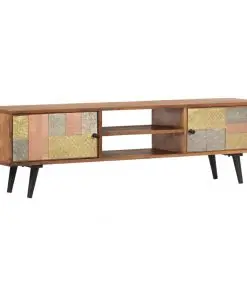 vidaXL TV Cabinet 140x30x40 cm Solid Acacia Wood