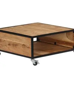 vidaXL Coffee Table 70x70x32 cm Solid Acacia Wood