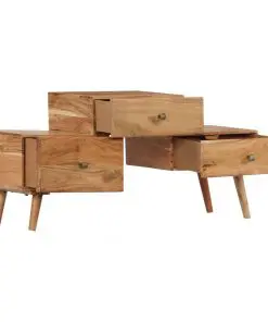 vidaXL TV Cabinet 108x30x49 cm Solid Acacia Wood