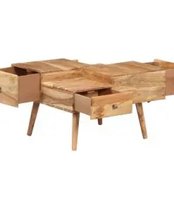 vidaXL Coffee Table 70x60x42 cm Solid Acacia Wood
