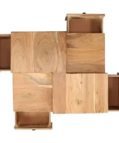 vidaXL Coffee Table 70x60x42 cm Solid Acacia Wood