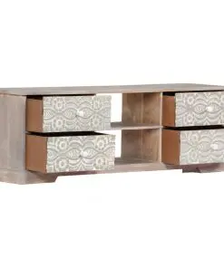 vidaXL TV Cabinet 120x30x40 cm Solid Acacia Wood