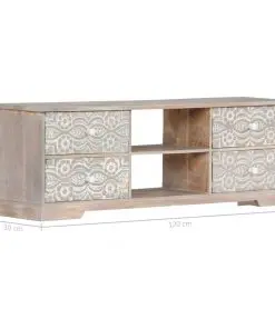 vidaXL TV Cabinet 120x30x40 cm Solid Acacia Wood