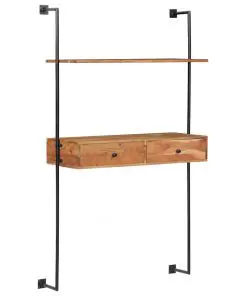vidaXL Wall Desk 90x40x170 cm Solid Acacia Wood