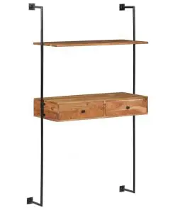 vidaXL Wall Desk 90x40x170 cm Solid Acacia Wood