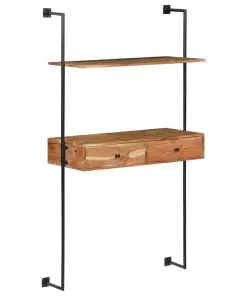 vidaXL Wall Desk 90x40x170 cm Solid Acacia Wood