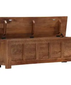 vidaXL Storage Box 120x30x40 cm Solid Mango Wood