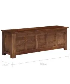 vidaXL Storage Box 120x30x40 cm Solid Mango Wood