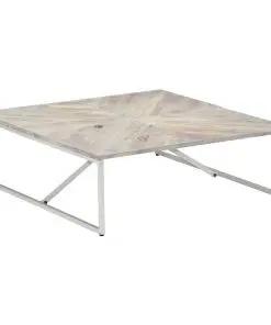 vidaXL Coffee Table 110x110x36 cm Solid Mango Wood