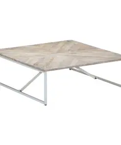 vidaXL Coffee Table 110x110x36 cm Solid Mango Wood