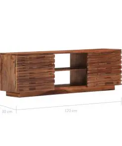 vidaXL TV Cabinet 120x30x40 cm Solid Sheesham Wood