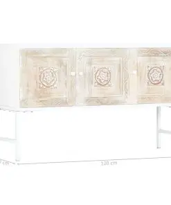 vidaXL Side Cabinet 120x30x70 cm Solid Mango Wood