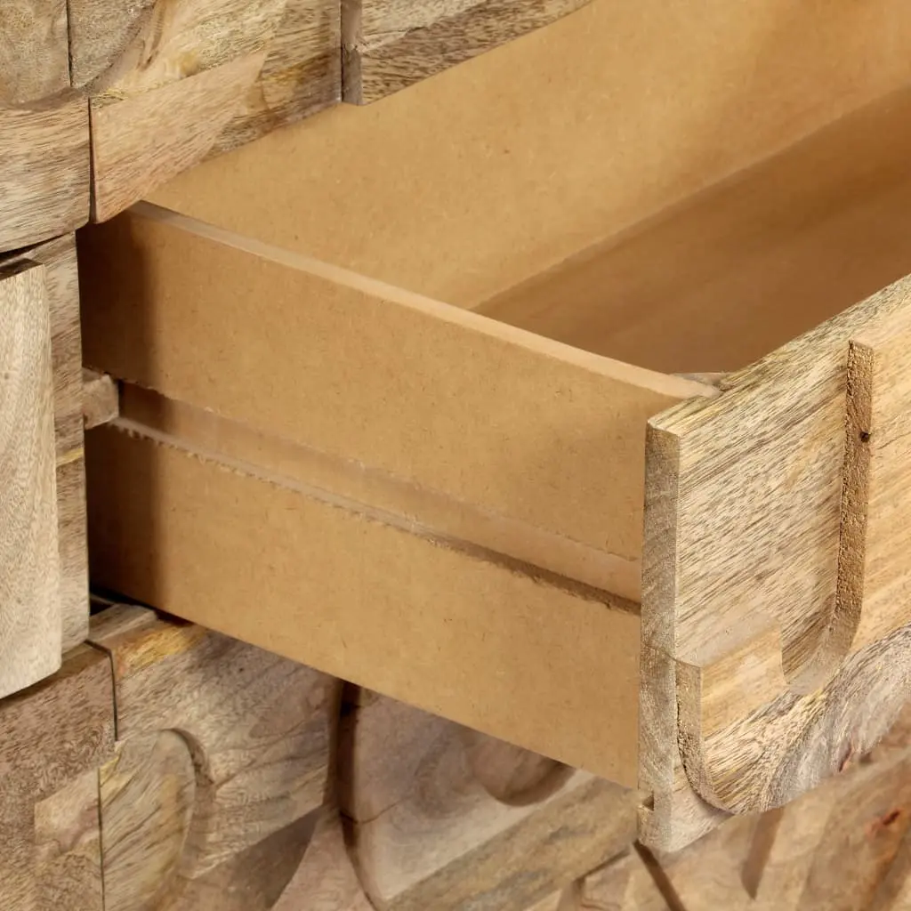 vidaXL Alphabet Cabinet with 6 Drawers 120x35x79 cm Solid Mango Wood